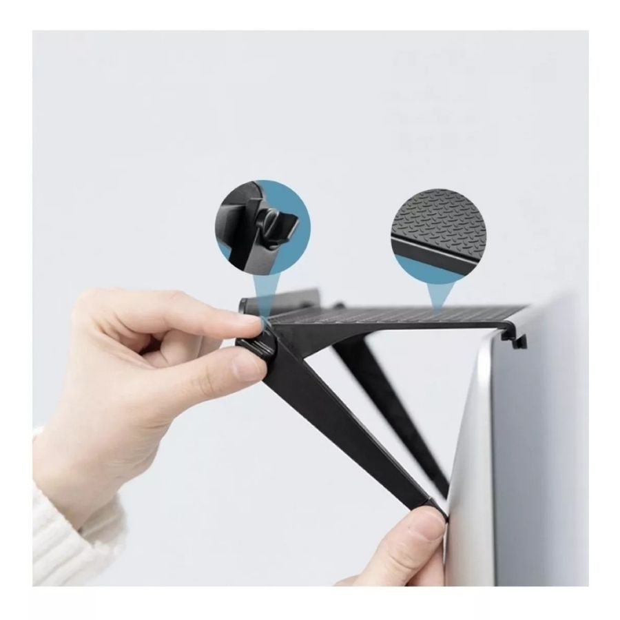 REPISA ESTANTE SOPORTE SOBRE PANTALLA TV AJUSTABLE PLEGABLE - 5