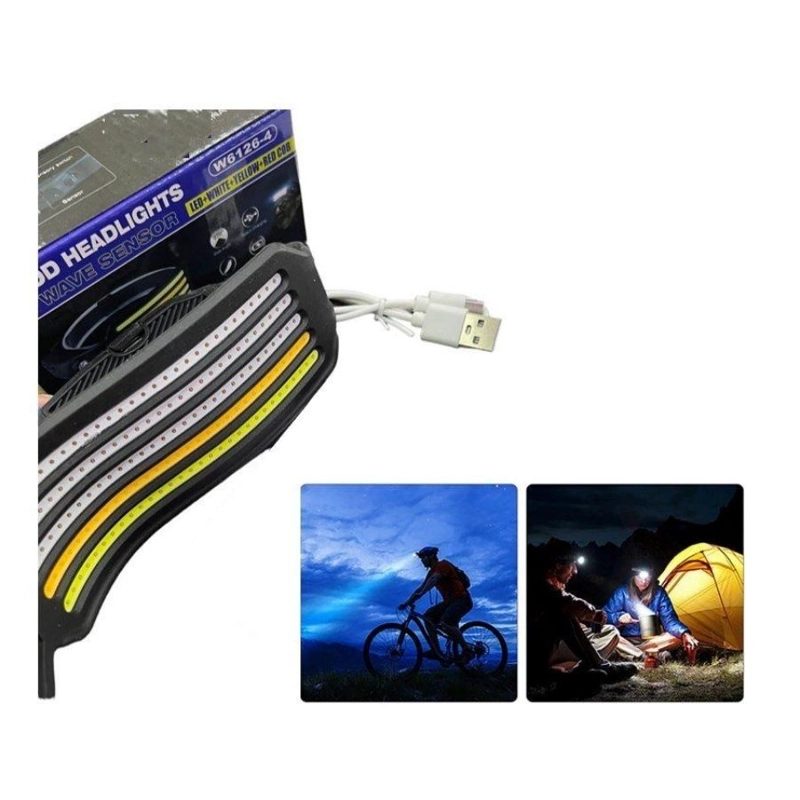 LAMPARA LINTERNA CLICK VENTAS USO FRONTAL CABEZA 5 LED RECARGABLE - 3