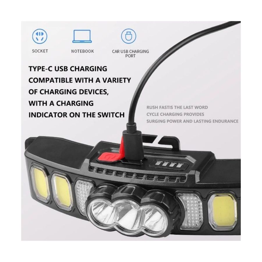 LINTERNA CLICK VENTAS FRONTAL LED CABEZA CON SENSOR DE MOVIMIENTO - 4