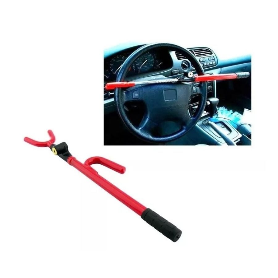 TRABA VOLANTE CLICK VENTAS ANTI ROBO REFORZADO PARA AUTO - 5