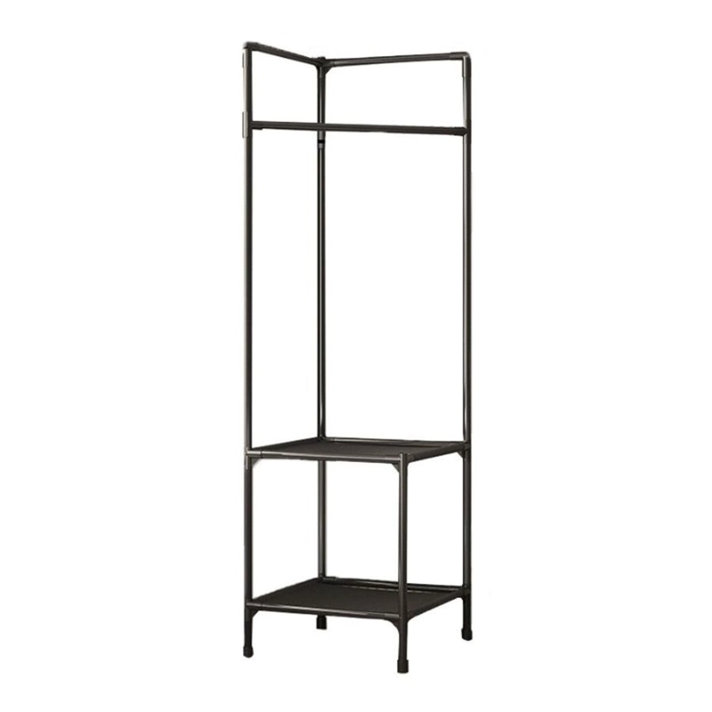 PERCHERO ORGANIZADOR METALICO ESQUINERO 2 ESTANTES ROPA - 1