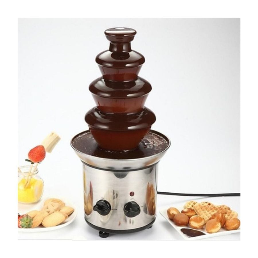 CASCADA FUENTE DE CHOCOLATE FONDUE 4 NIVELES ACERO INOXIDABLE - 3