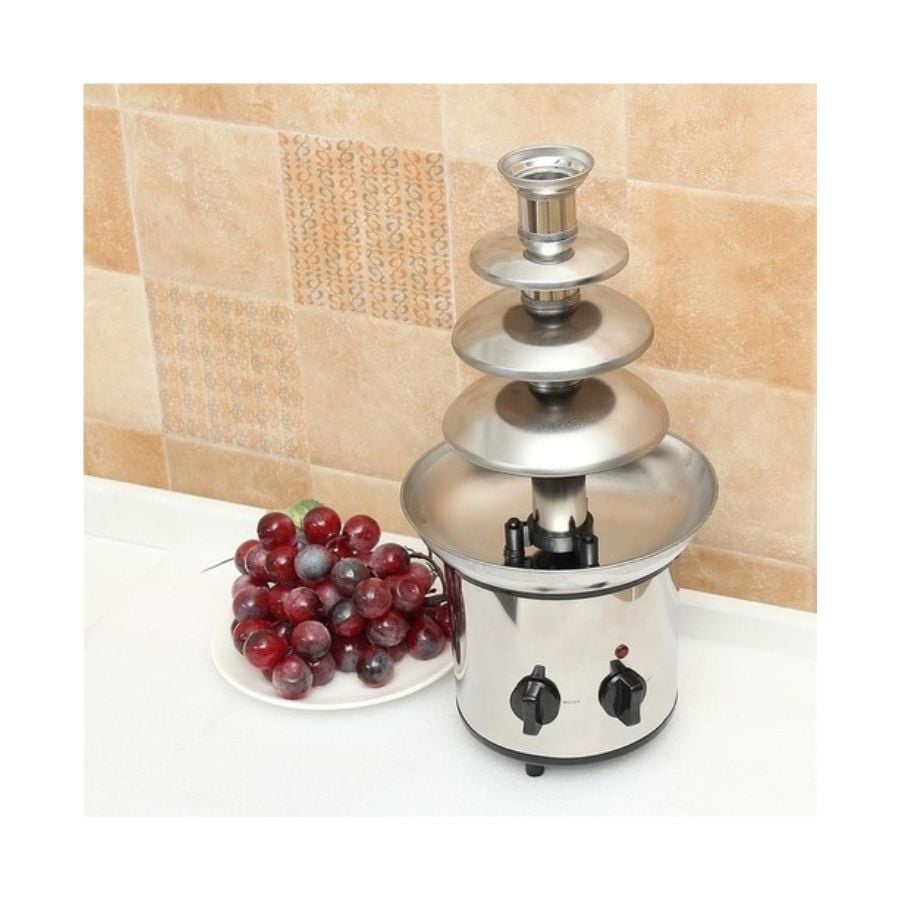 CASCADA FUENTE DE CHOCOLATE FONDUE 4 NIVELES ACERO INOXIDABLE - 4