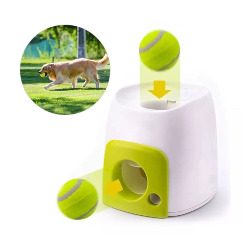LANZADOR DE PELOTAS Y SNACK PARA PERRO INTERACTIVO - 4
