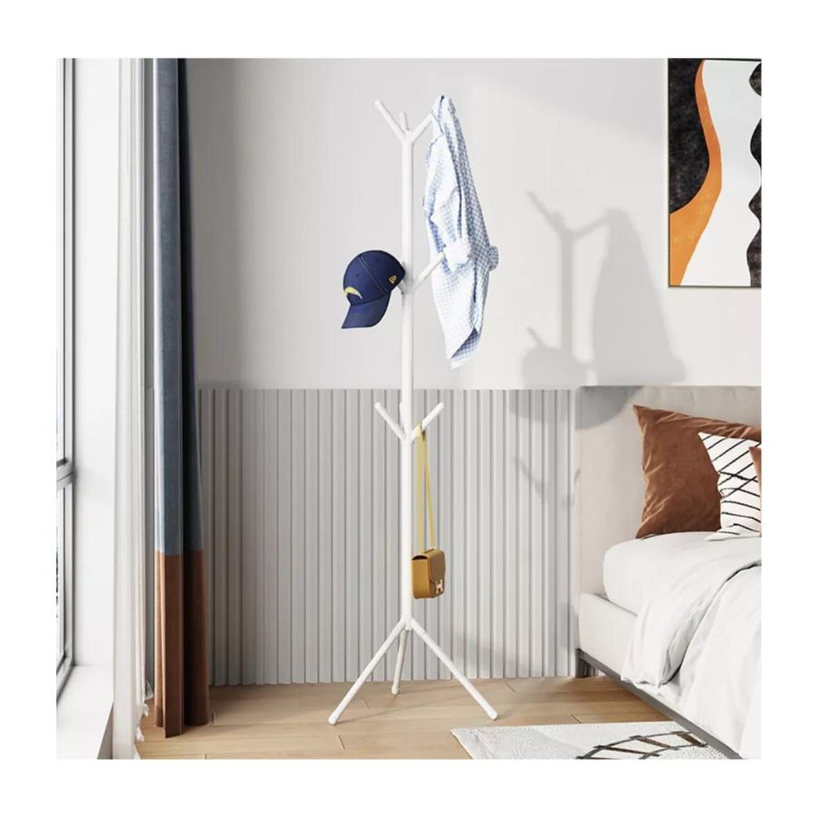 COLGADOR CLICK VENTAS PERCHERO TRIPO ADORNO ROPA SOMBRERO BLANCO - 3