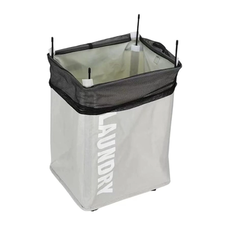 CESTO CLICK VENTAS CESTO CANASTO ROPA SUCIA PLEGABLE CON RUEDAS - 4