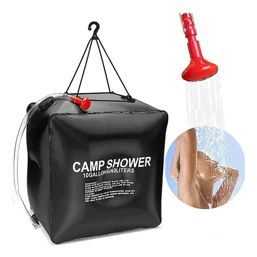 DUCHA SOLAR CLICK VENTAS PVC PORTATIL CAMPING OUTDOOR ACAMPAR AIRE LIBRE 40L - 2