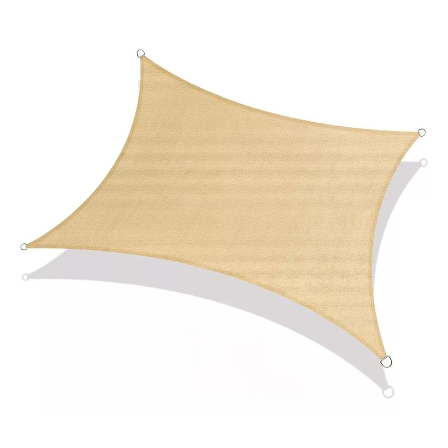 CARPA TOLDO VELA RECTANGULAR IMPERMEABLE SOMBREADOR 5X4M - 1