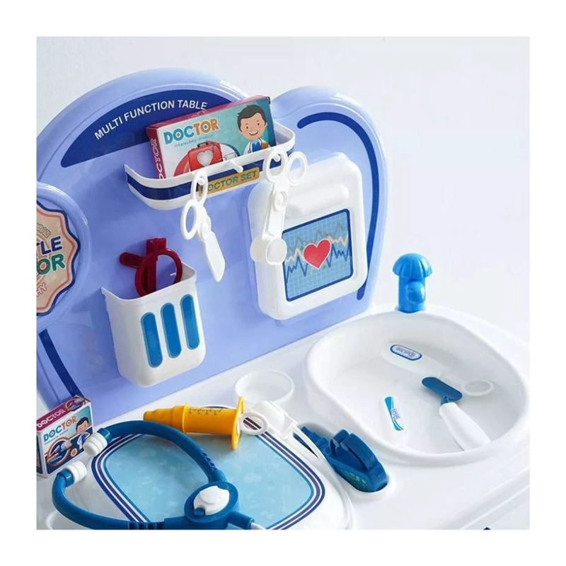 JUGUETE CLICK VENTAS AZUL JUEGO DE MEDICO MESA DOCTOR EDUCATIVO PARA NIÑOS - 3