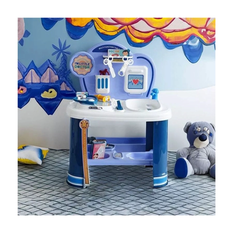 JUGUETE CLICK VENTAS AZUL JUEGO DE MEDICO MESA DOCTOR EDUCATIVO PARA NIÑOS - 5