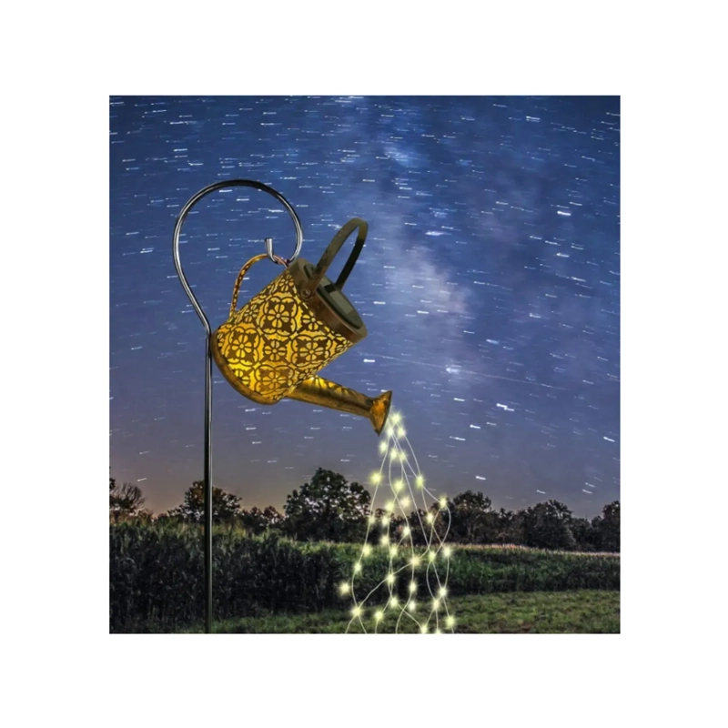 Regadera Hueca Solar Led Decorativa con Cascada Impermeable - 2