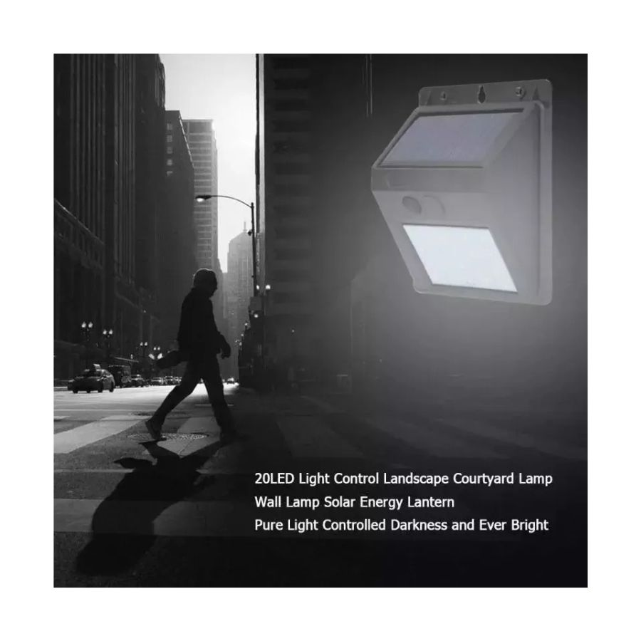 PACK CLICK VENTAS X2 APLIQUE LUZ LED SOLAR CON SENSOR DE MOVIMIENTO - 3