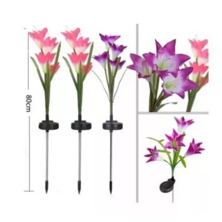 PACK CLICK VENTAS 3 LIRIOS ARTIFICIALES LED SOLAR - 2
