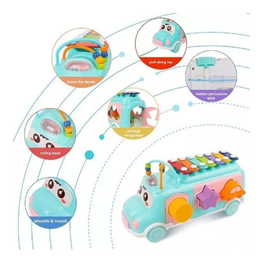 BUS MUSICAL XILÓFONO MULTIFUNCIONAL DIDÁCTICO COGNITIVO - 4