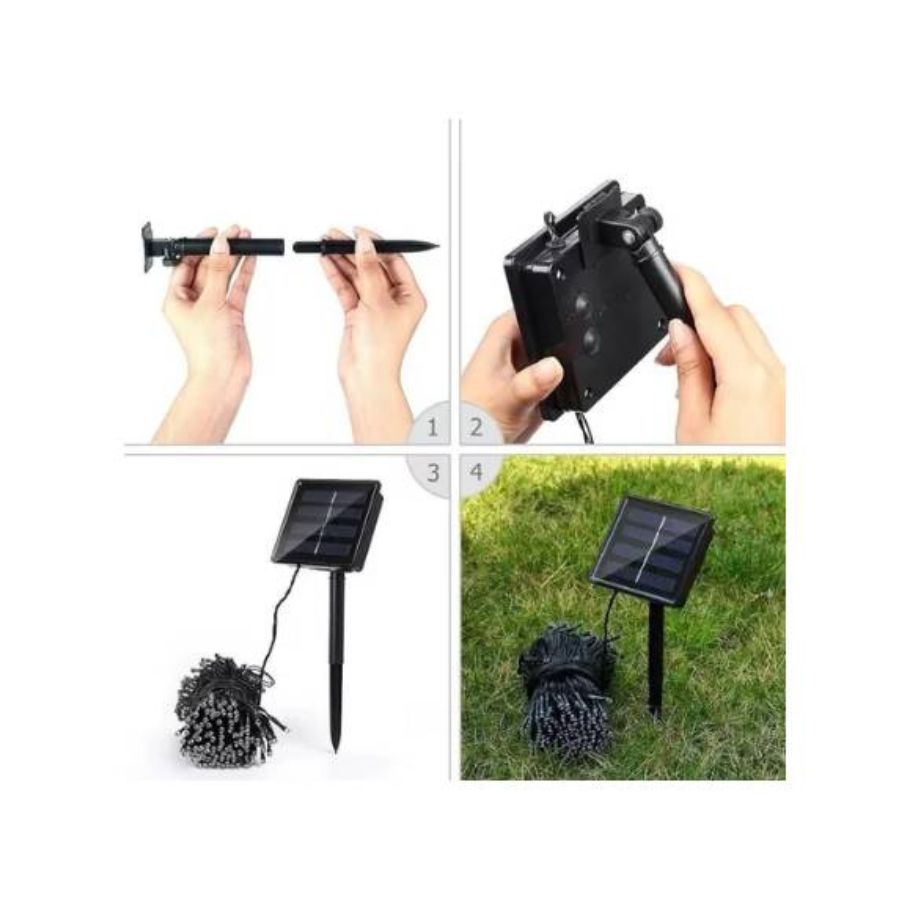 LUZ LED CLICK VENTAS GUIRNALDA MULTICOLOR CASCADA SOLAR 30 METROS - 2
