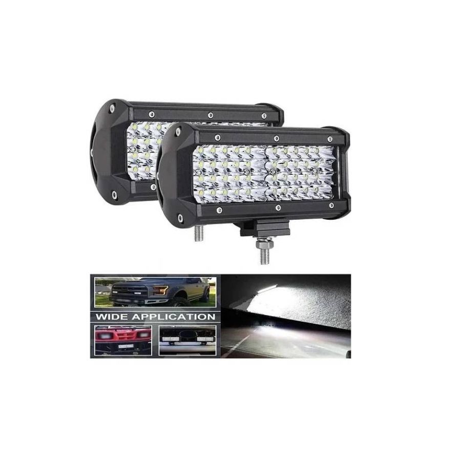 PACK 2 FOCOS LED NEBLINERO BARRA RECTA 120W 40 LED PREMIUM - 2