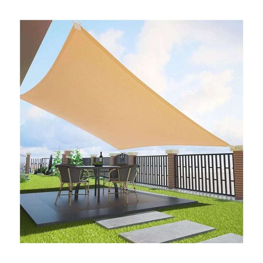 TOLDO VELA DE SOMBRA RECTANGULAR PARA PATIO JARDÍN 2X3 M - 2