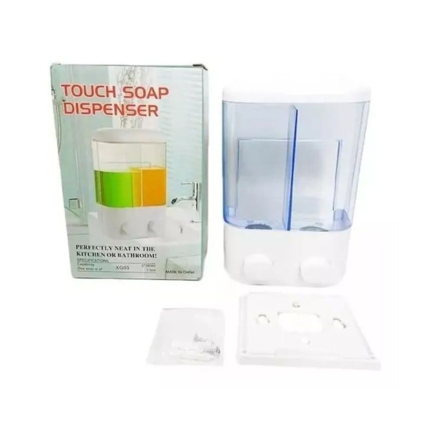 DISPENSADOR DE JABÓN CLICK VENTAS DE BAÑO DOBLE GEL 1000 ML - 2