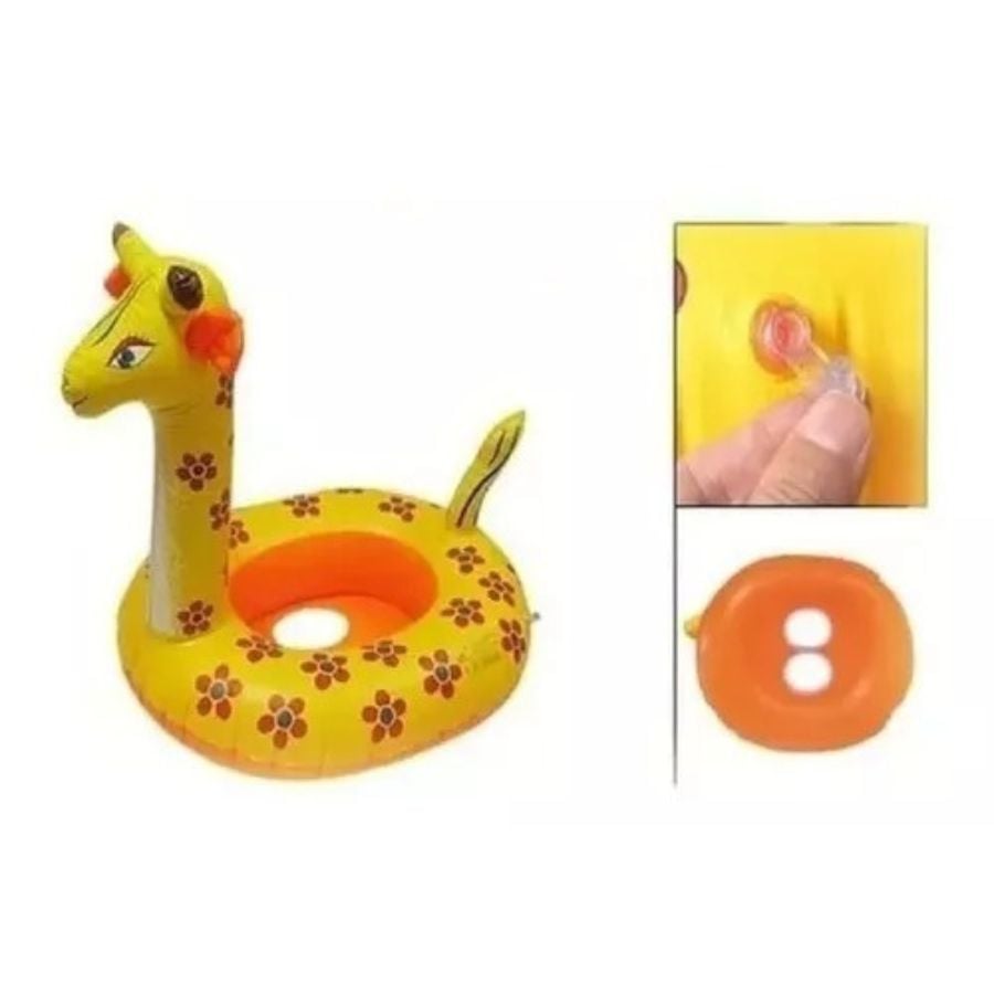 FLOTADOR CLICK VENTAS SALVAVIDAS PISCINA ESTILO JIRAFA VERANO NIÑOS - 2
