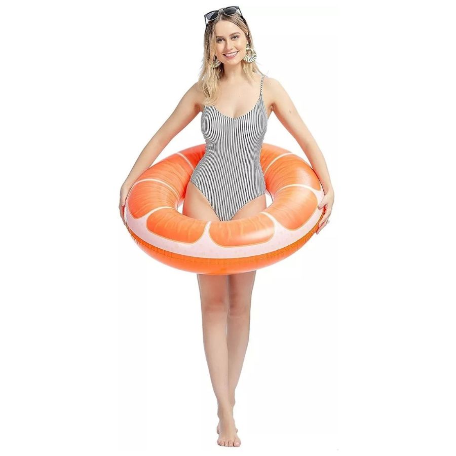 FLOTADOR CLICK VENTAS PARA PISCINA Y PLAYA NARANJA - 3