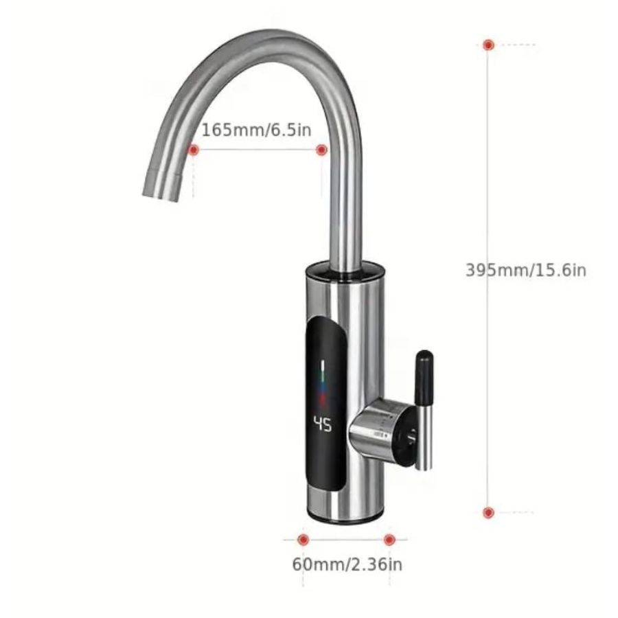 LLAVE GRIFO AGUA CALIENTE ELECTRICO ACERO INOXIDABLE - 3