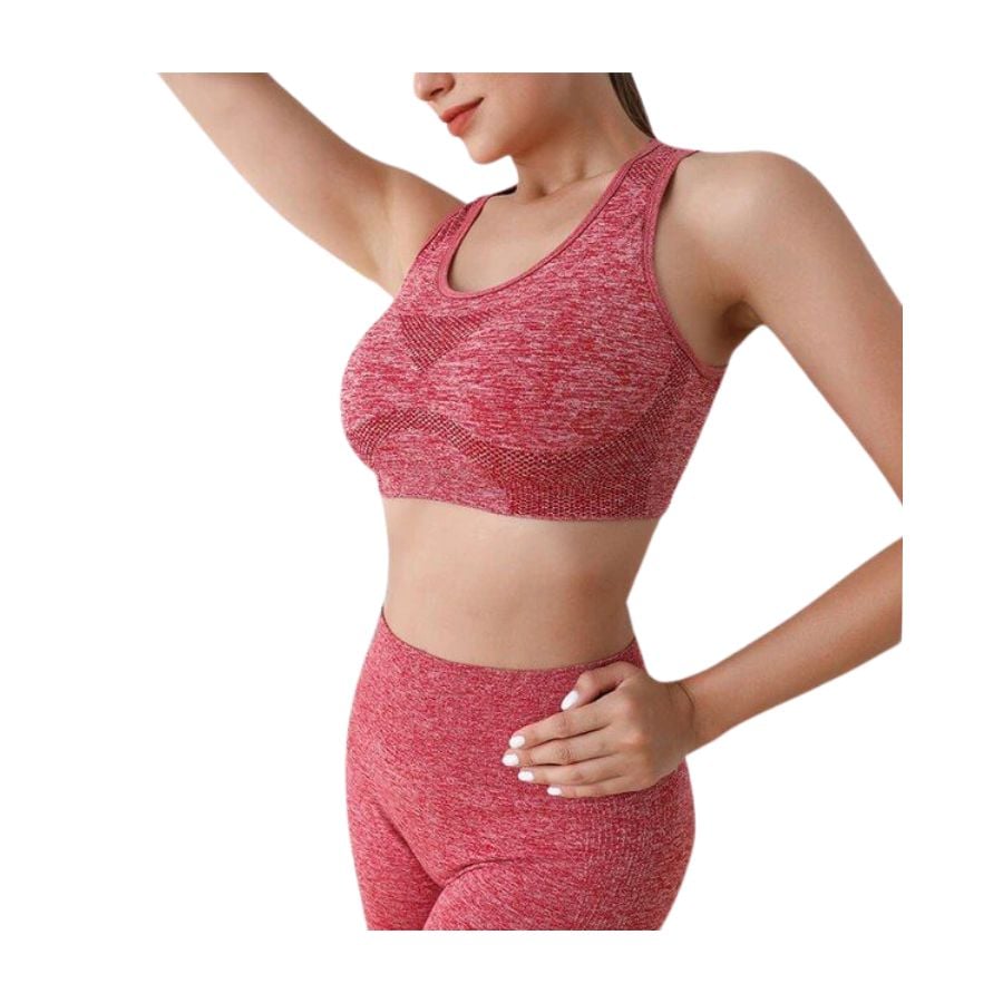 CONJUNTO DEPORTIVO MUJER GYM YOGA SHORT SALMON - 1