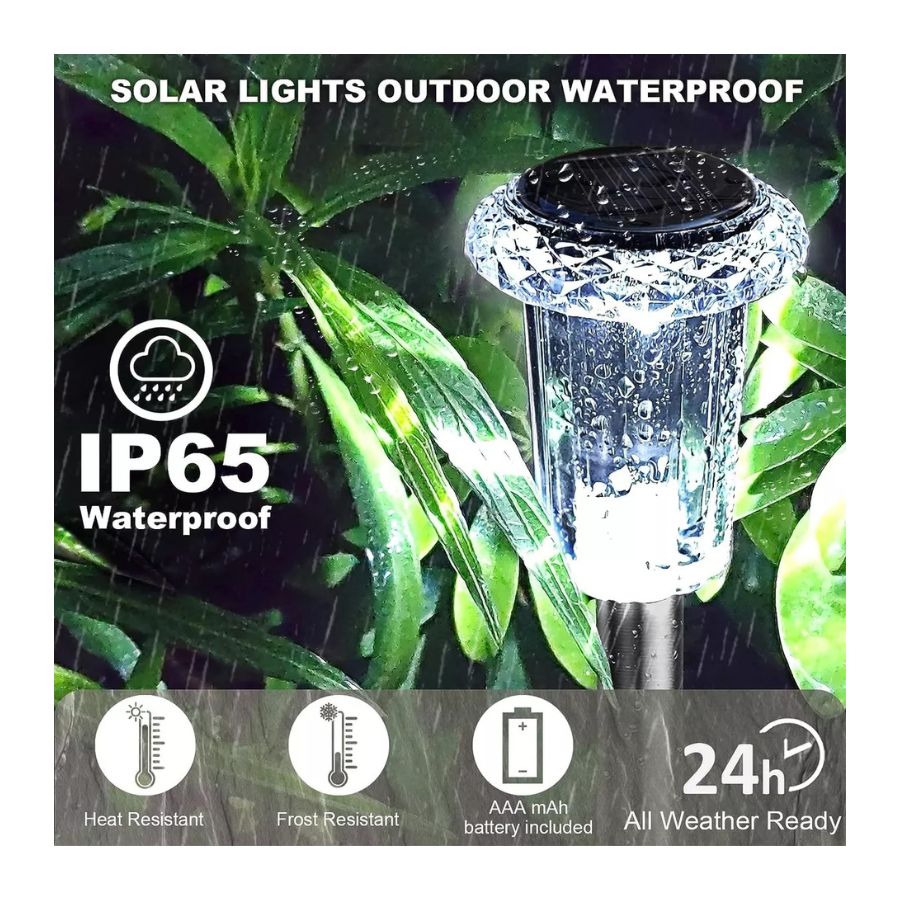 SET CLICK VENTAS DE LUCES PARA CAMINO ACERO INOX 6PCS - 5