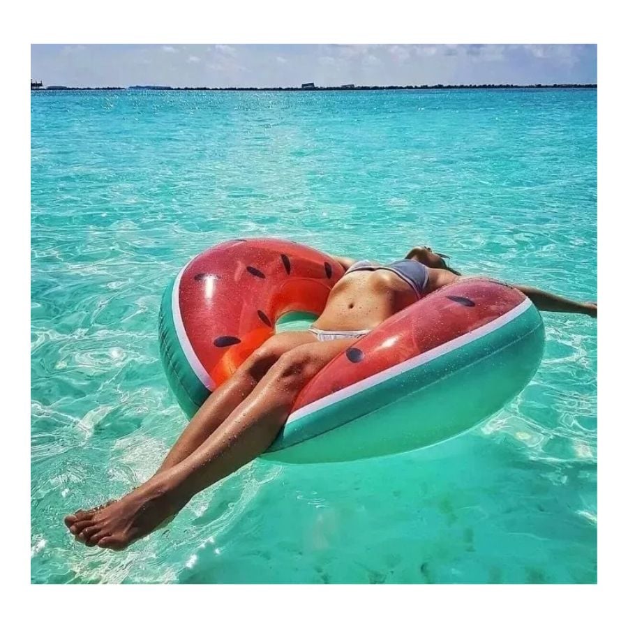 FLOTADOR CLICK VENTAS REDONDO EN FORMA DE SANDIA PARA PISCINA Y PLAYA - 2