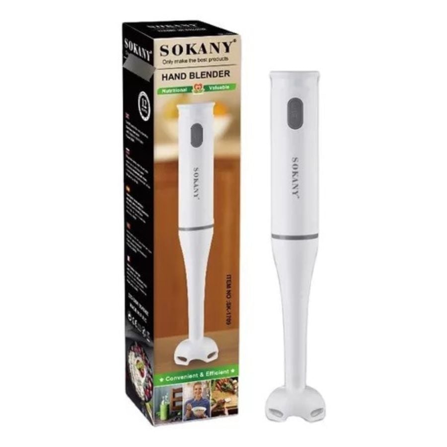 BATIDORA DE MANO MEZCLADOR DE INMERSIÓN 300W CUCHILLA ACERO - 2