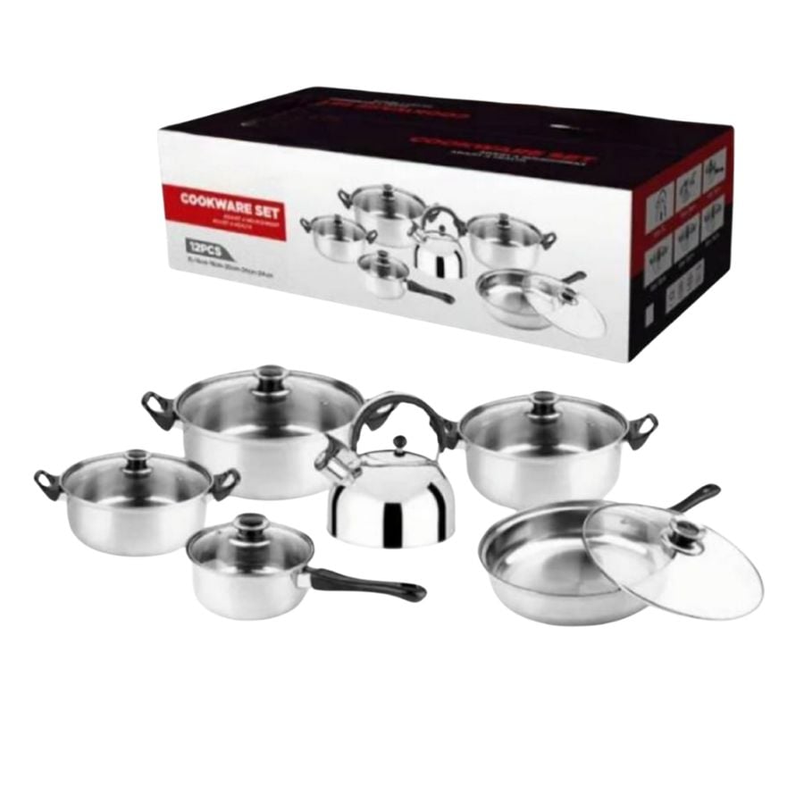SET DE OLLAS DE COCINA Y TETERA 12 PIEZAS - 1