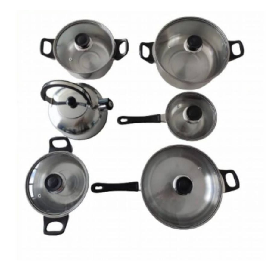 SET DE OLLAS DE COCINA Y TETERA 12 PIEZAS - 2