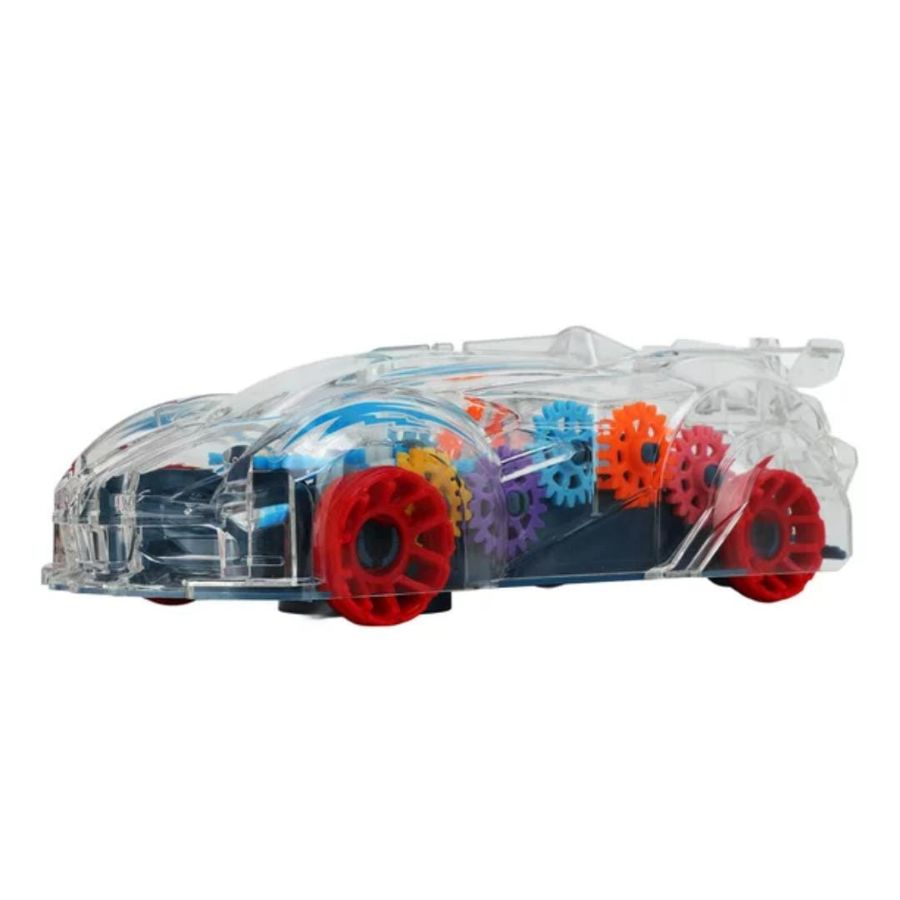AUTO TRANSPARENTE DE ENGRANAJE CON LUZ Y SONIDO - 3