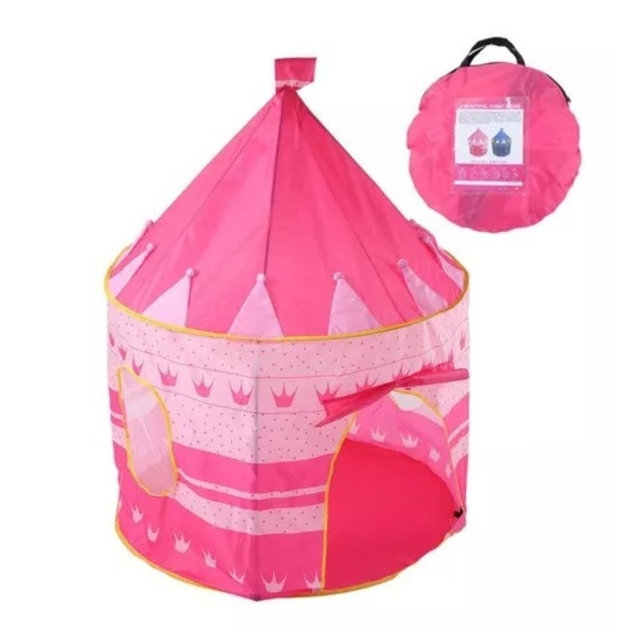 CASTILLO CARPA INFANTIL CASA CLUB PARA NIÑOS Y NIÑA ROSADO - 1
