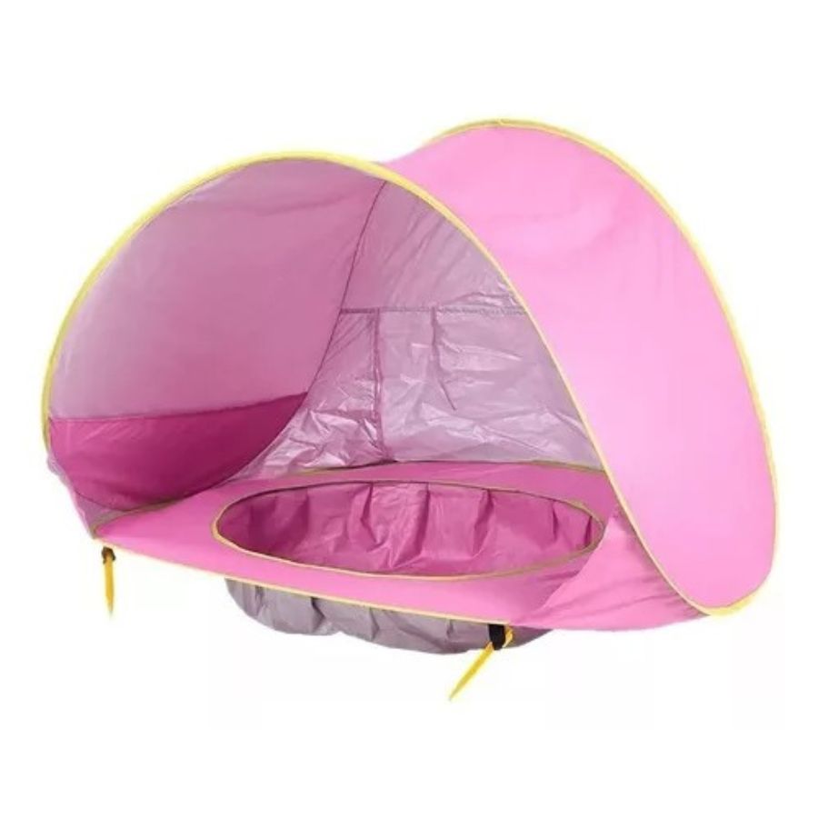 CARPA PISCINA PARA BEBÉS CARPA DE PLAYA CON PISCINA ROSA - 1
