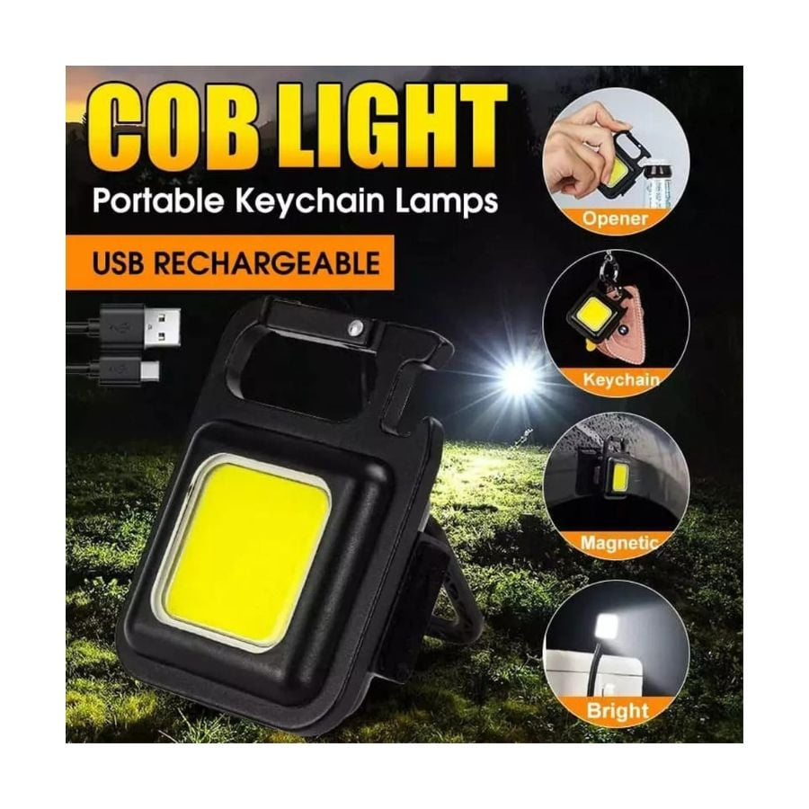 LINTERNA LED COB LLAVERO Y DESTAPADOR RECARGABLE - 2