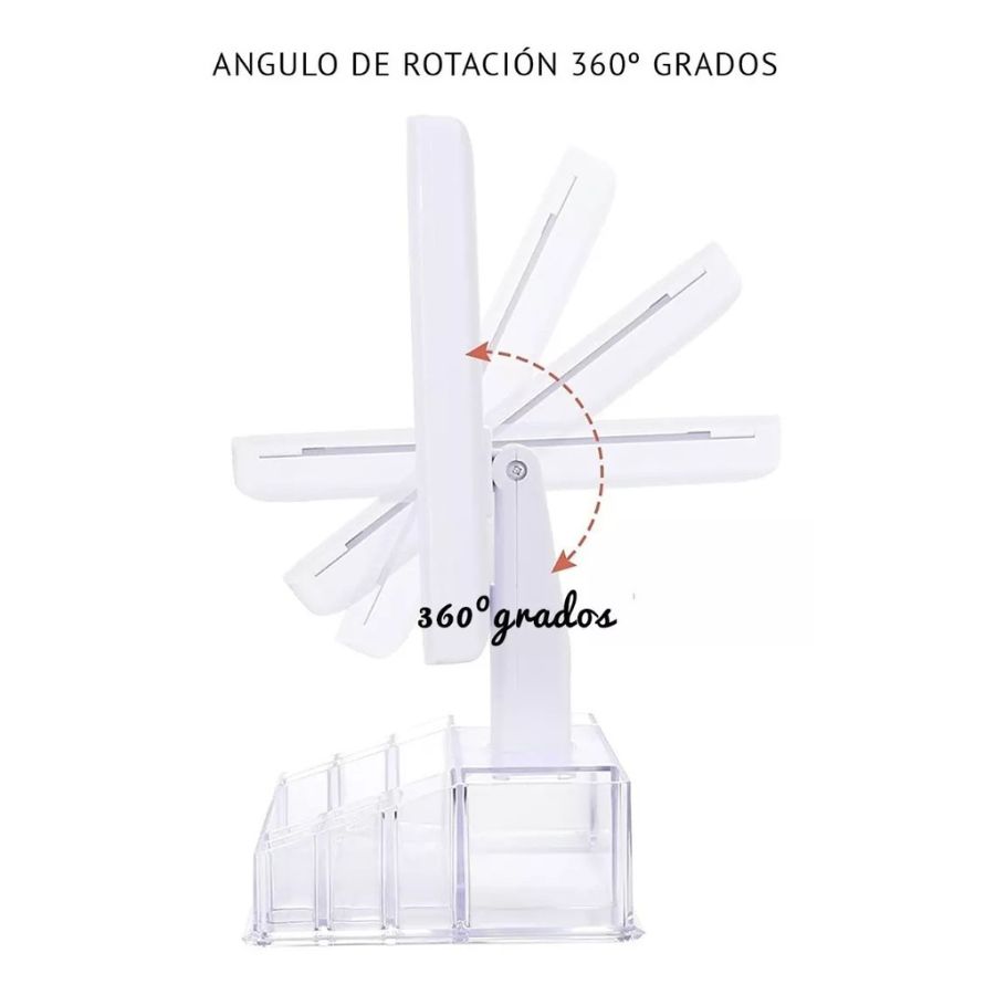 ESPEJO LED ROTACIÓN 360° COSMETIC MIRROR - 2