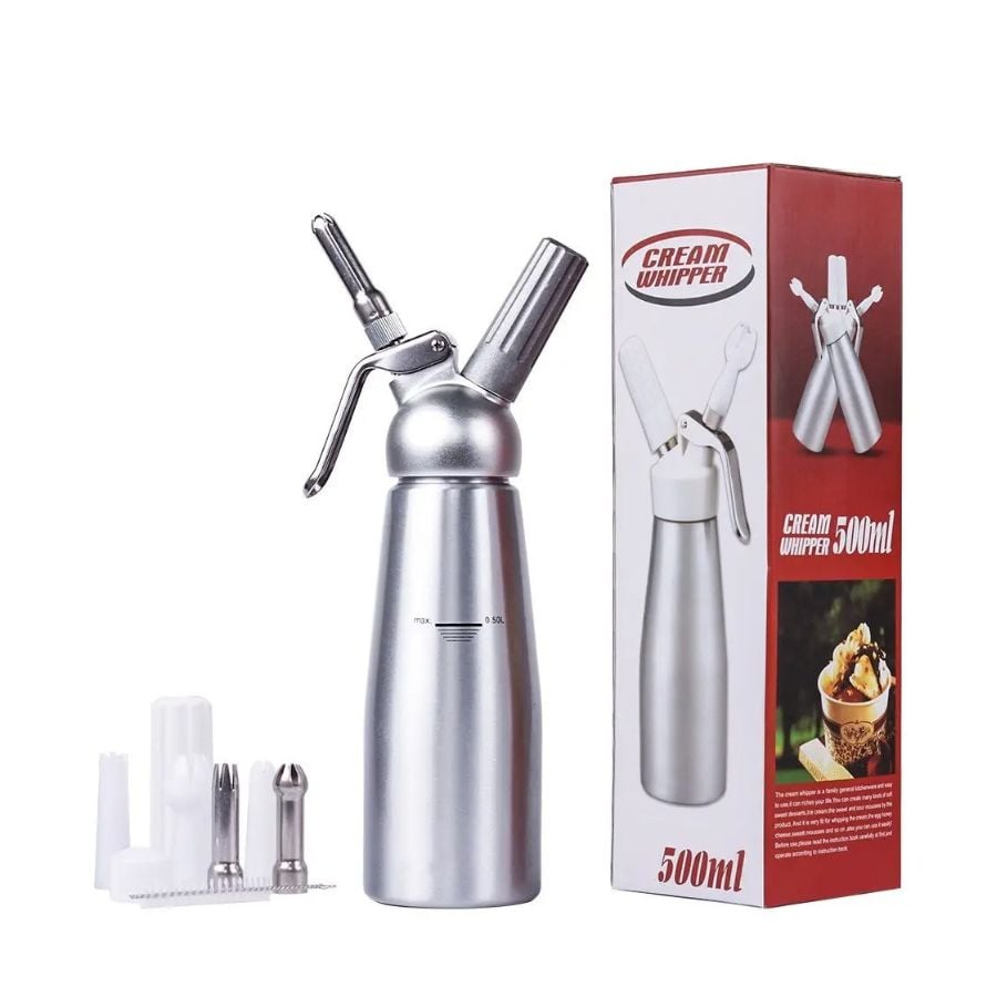 SIFÓN CREMA BATIDA DISPENSADOR CHANTILLY DE ACERO INOX 500ML - 2