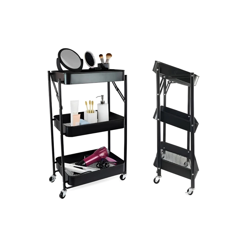 ORGANIZADOR CLICK VENTAS CARRO PLEGABLE MULTIUSO 3 NIVELES NEGRO - 2