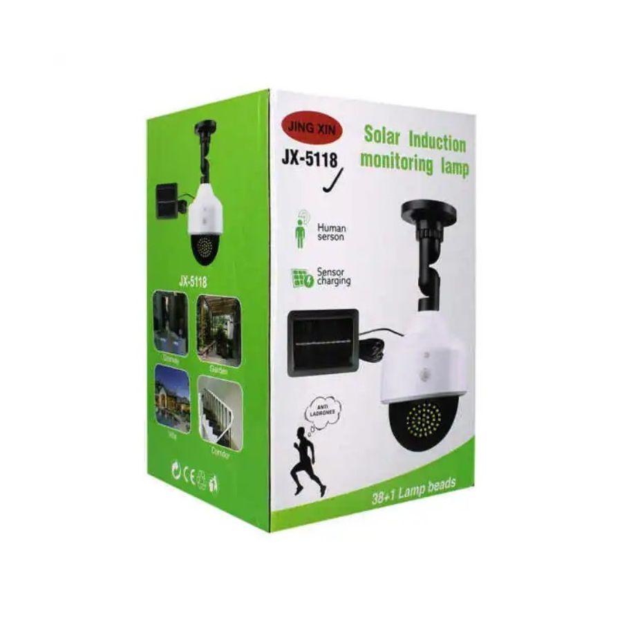 FOCO LUZ SOLAR ANTI ROBO RECARGABLE LAMPARA DE MONITOREO - 2