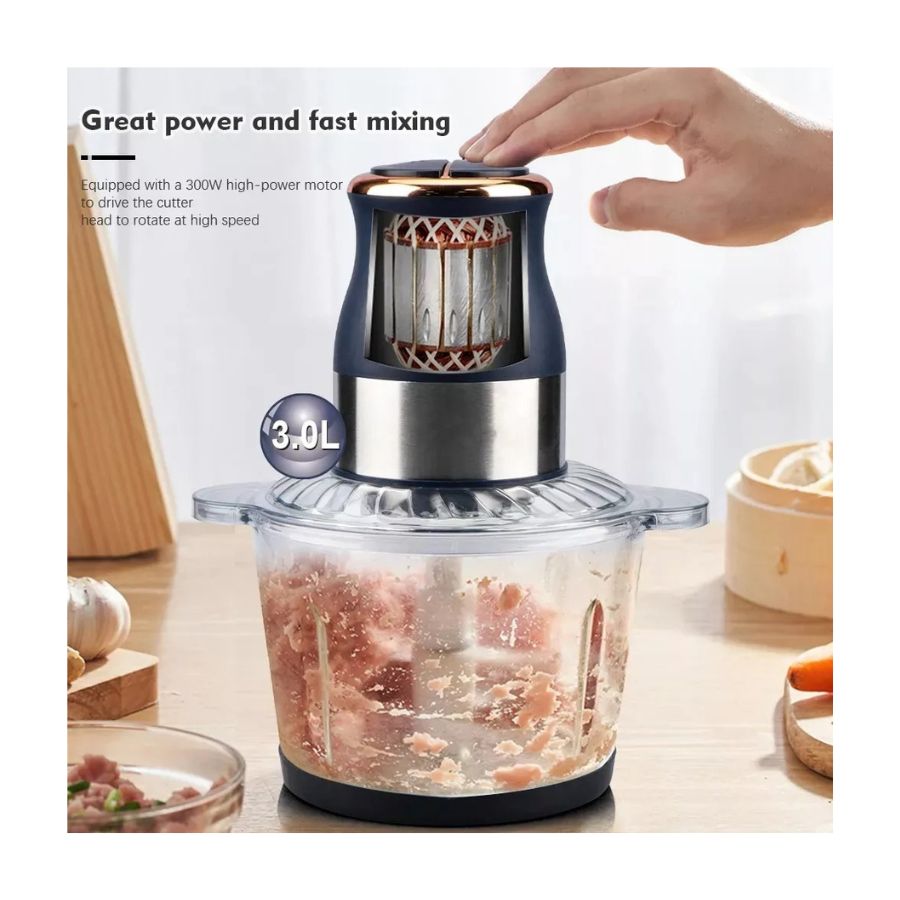 PROCESADOR PICADORA MULTIFUNCIONAL DE ALIMENTOS ELÉCTRICA 3L - 3