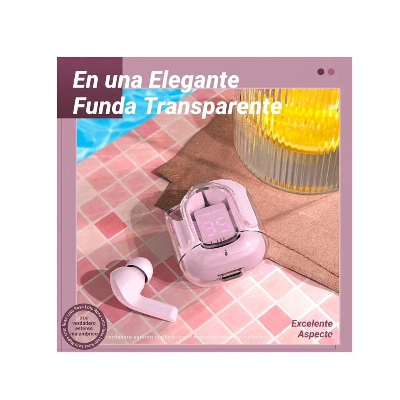 AUDÍFONOS CLICK VENTAS TRUE WIRELESS ULTRAPODS BLUETOOTH MORADO - 4