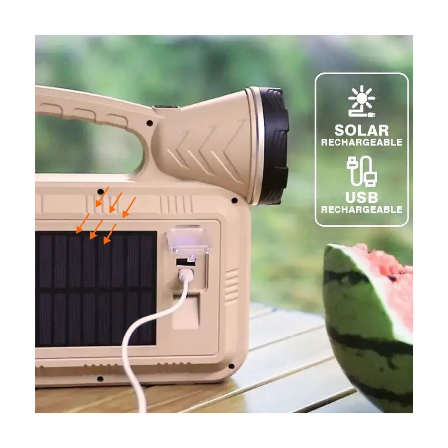 LINTERNA LAMPARA SOLAR CON LLAMA LAMPARA MULTIFUNCIONAL - 3
