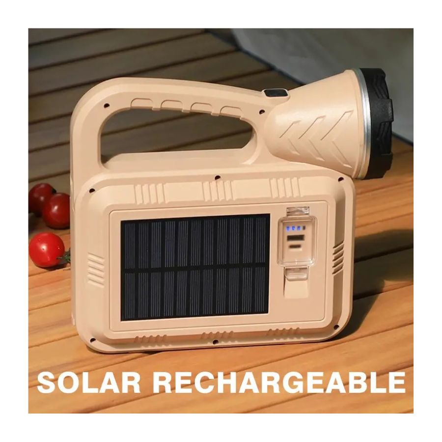 LINTERNA LAMPARA SOLAR CON LLAMA LAMPARA MULTIFUNCIONAL - 4
