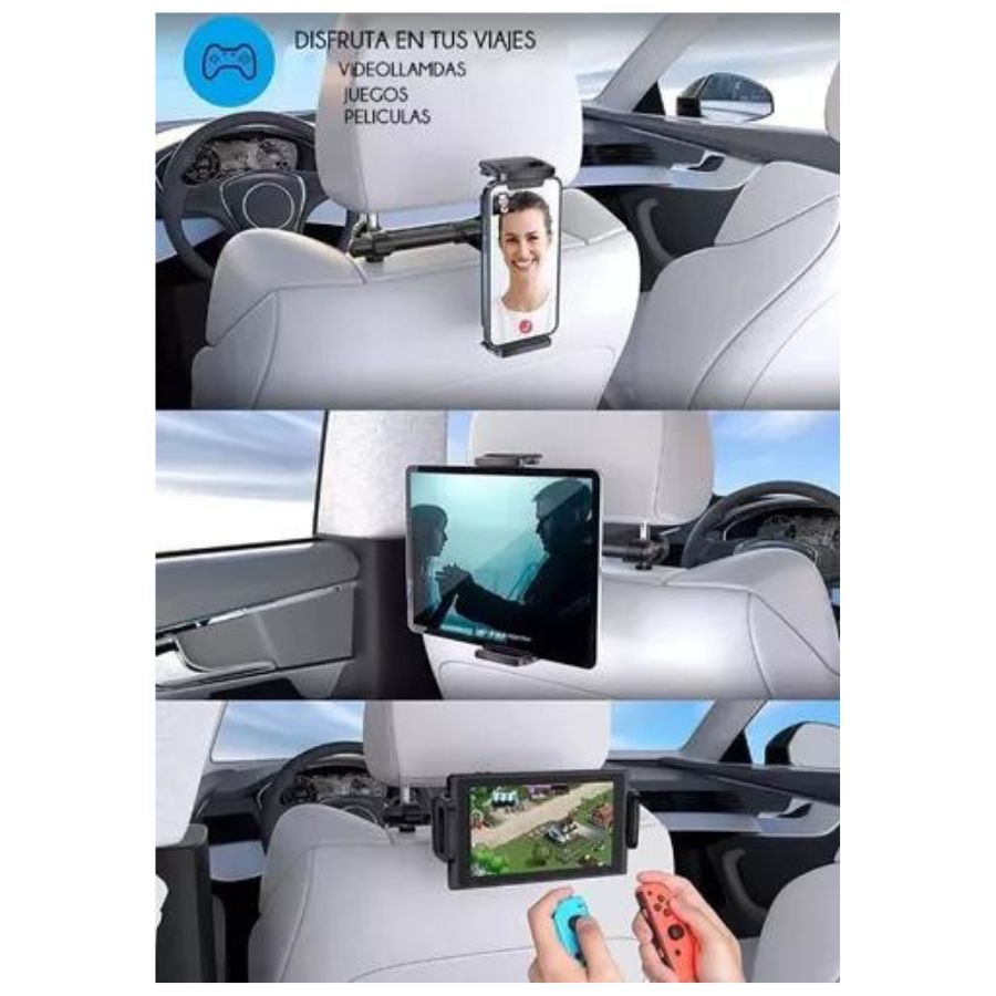 SOPORTE HOLDER PARA COCHE SOPORTE TELEFONO TABLET CONSOLAS - 5
