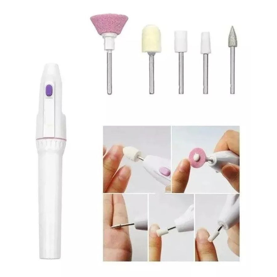 LIMA ELECTRICA EXFOLIADOR MANICURA PEDICURA 5 EN 1 - 3