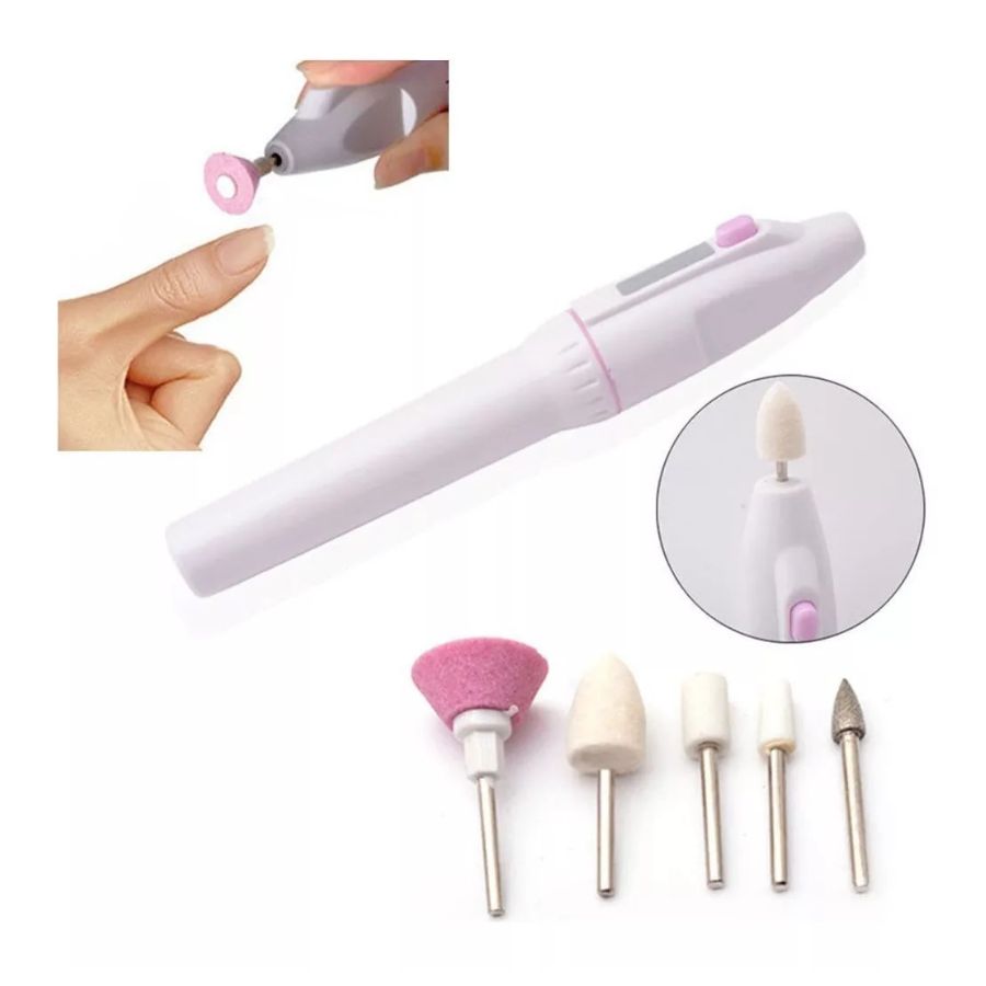 LIMA ELECTRICA EXFOLIADOR MANICURA PEDICURA 5 EN 1 - 4