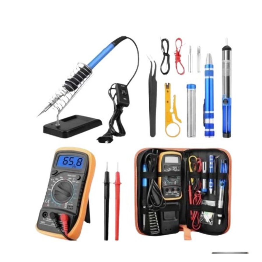 KIT ELÉCTRICO CAUTÍN 60W REGULABLE SOLDADOR MULTÍMETRO - 1