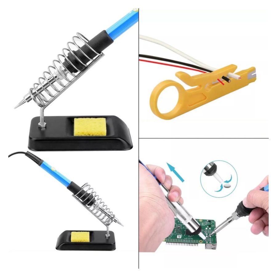 KIT ELÉCTRICO CAUTÍN 60W REGULABLE SOLDADOR MULTÍMETRO - 3