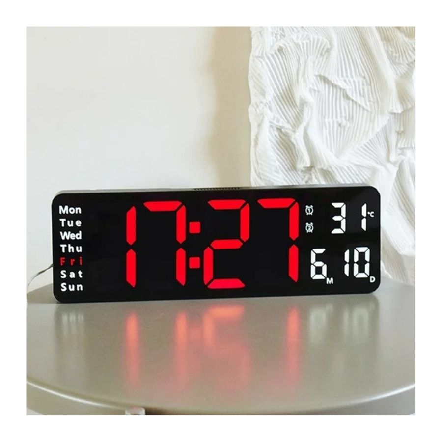 RELOJ DIGITAL LED DESPERTADOR TERMÓMETRO CALENDARIO - 2