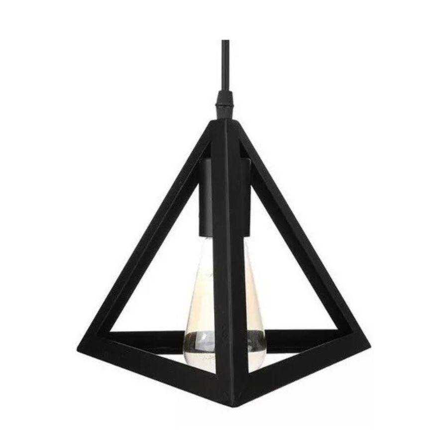 LÁMPARA COLGANTE METAL VINTAGE TRIANGULAR ESTILO GEOMÉTRICO - 1